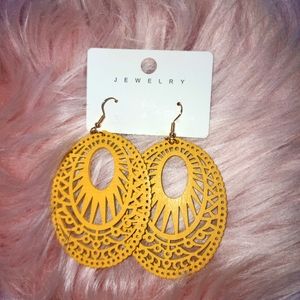 Hollow Out Oval Drop Earrings